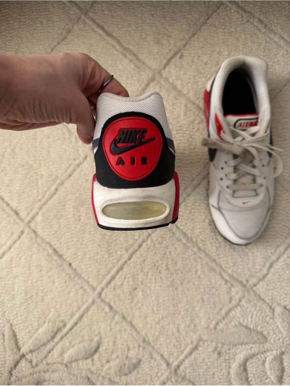 Nike Kids White Red Black Air Sneakers